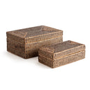 NAPA Home & Garden, BURMA RATTAN RECTANGULAR LIDDED BOXES, SET OF 2,N4TN03BR