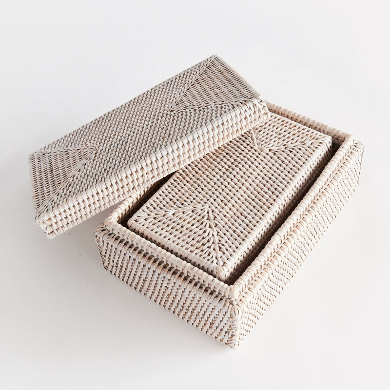 NAPA Home & Garden, Burma Rattan Rectangular Lidded Boxes Collection