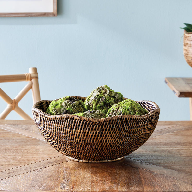 NAPA Home & Garden, Burma Rattan Scalloped Edge Bowl Collection