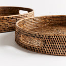 NAPA Home & Garden, BURMA RATTAN ROUND OTTOMAN TRAYS SMALL, SET OF 2,N4TN06BR