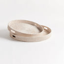 NAPA Home & Garden, BURMA RATTAN ROUND OTTOMAN TRAYS, SET OF 2