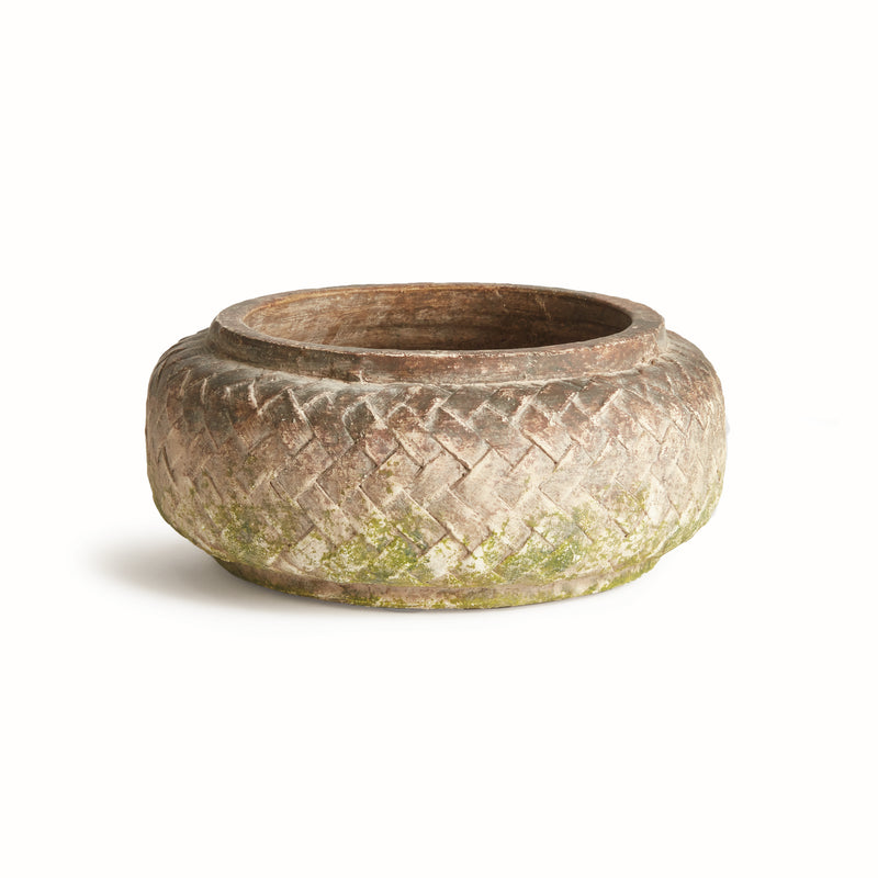 NAPA Home & Garden, WEATHERED GARDEN LOW BOWL SMALL,N5DG38