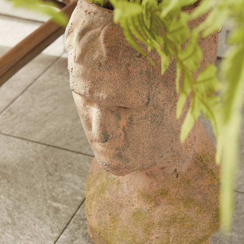 NAPA Home & Garden, WEATHERED GARDEN MALE BUST PLANTER,N5DJ75