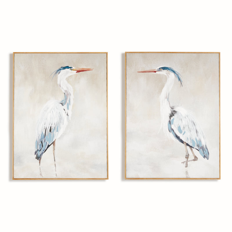 NAPA Home & Garden, HERON PAIR HAND-EMBELLISHED GICLEES, SET OF 2,N5NH34