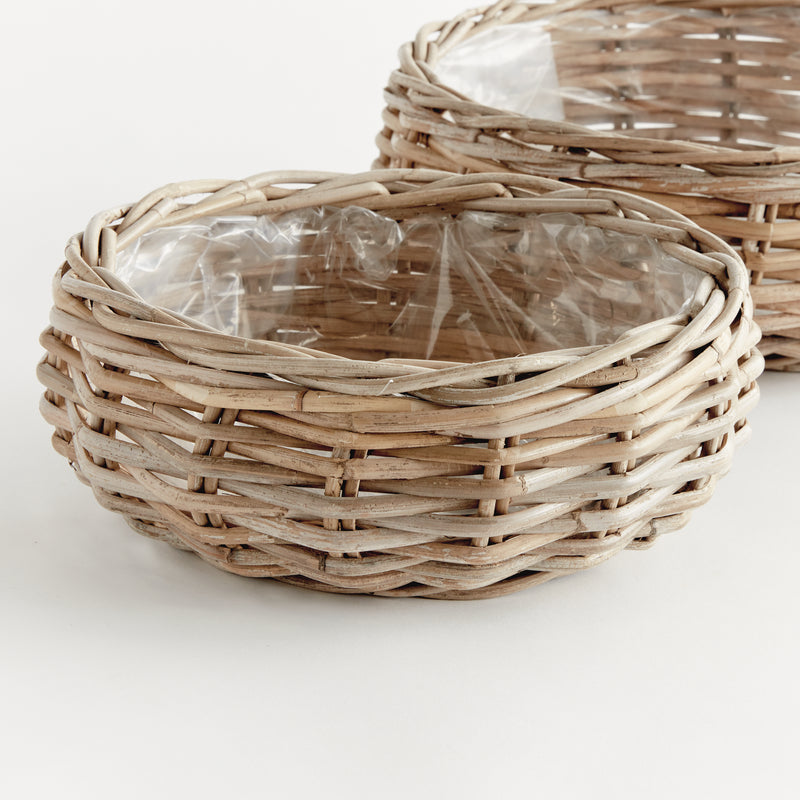 NAPA Home & Garden, NORMANDY LOW BASKET PLANTERS, SET OF 2,N5RT19