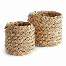 NAPA Home & Garden, ABACA FRENCH BRAID STORAGE BASKETS, SET OF 2