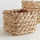 NAPA Home & Garden, ABACA FRENCH BRAID STORAGE BASKETS SQUARE, SET OF 2,N5TD18