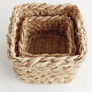 NAPA Home & Garden, ABACA FRENCH BRAID STORAGE BASKETS, SET OF 2