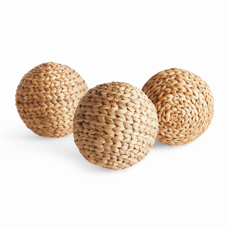JACE WATER HYACINTH ORBS, SET OF 3