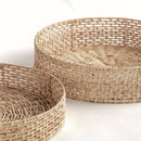 JULIET ABACA ROUND TRAYS, SET OF 2