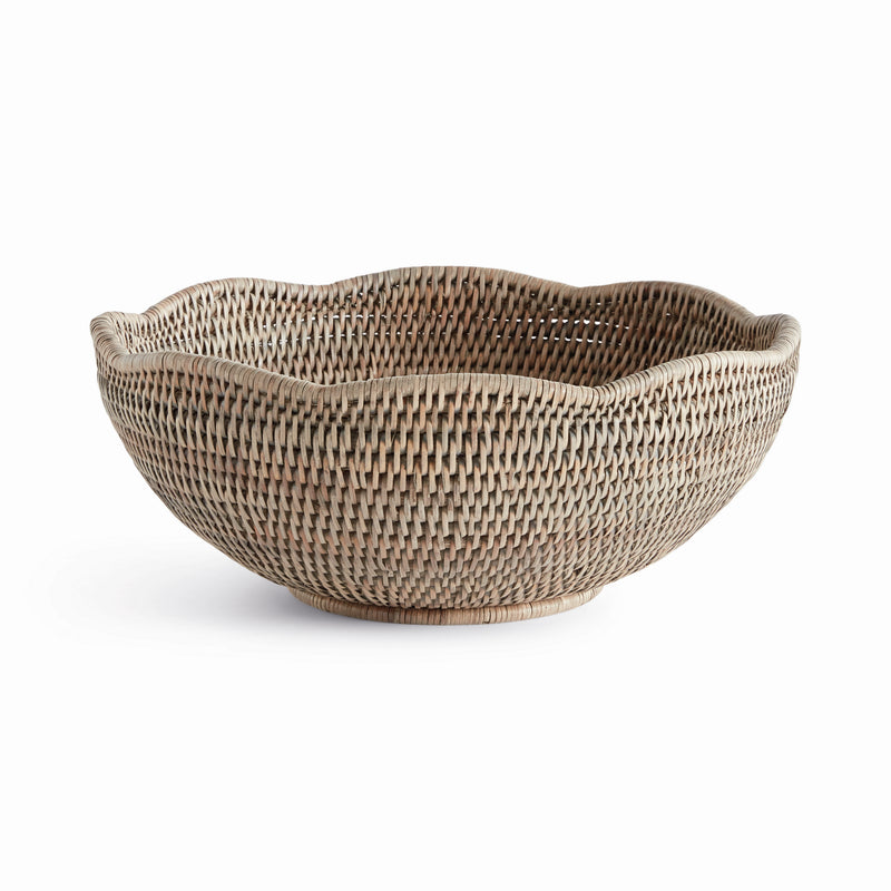 NAPA Home & Garden, BURMA RATTAN SCALLOPED EDGE BOWL,N5TN04GY