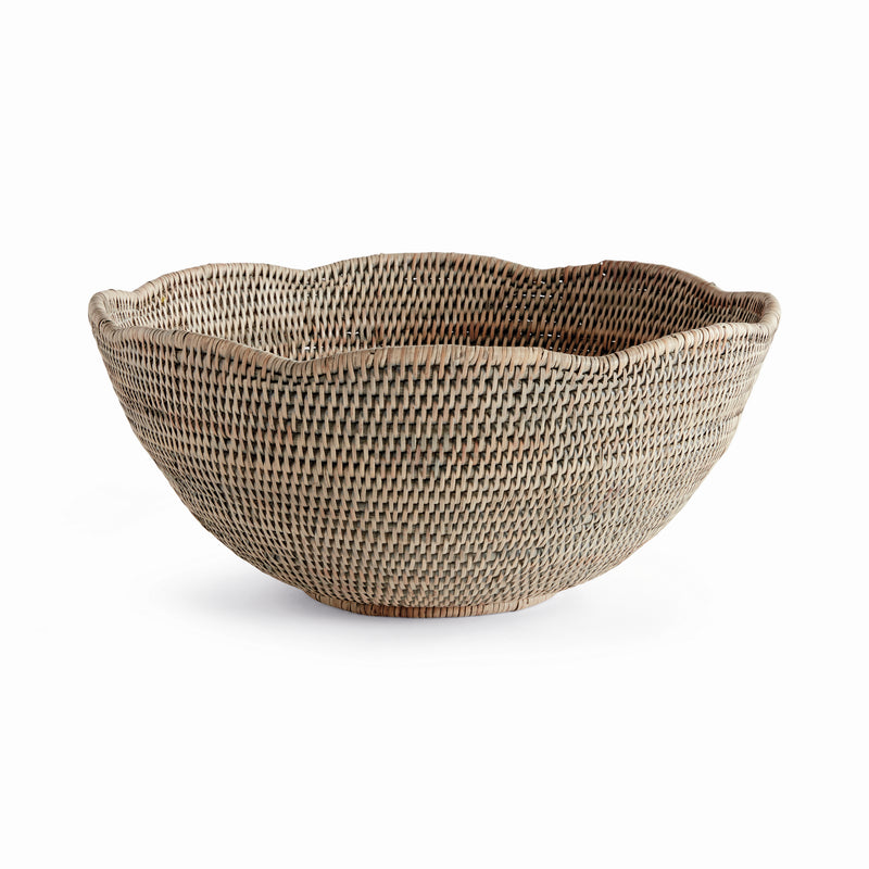 NAPA Home & Garden, BURMA RATTAN SCALLOPED EDGE BOWL LARGE,N5TN08GY