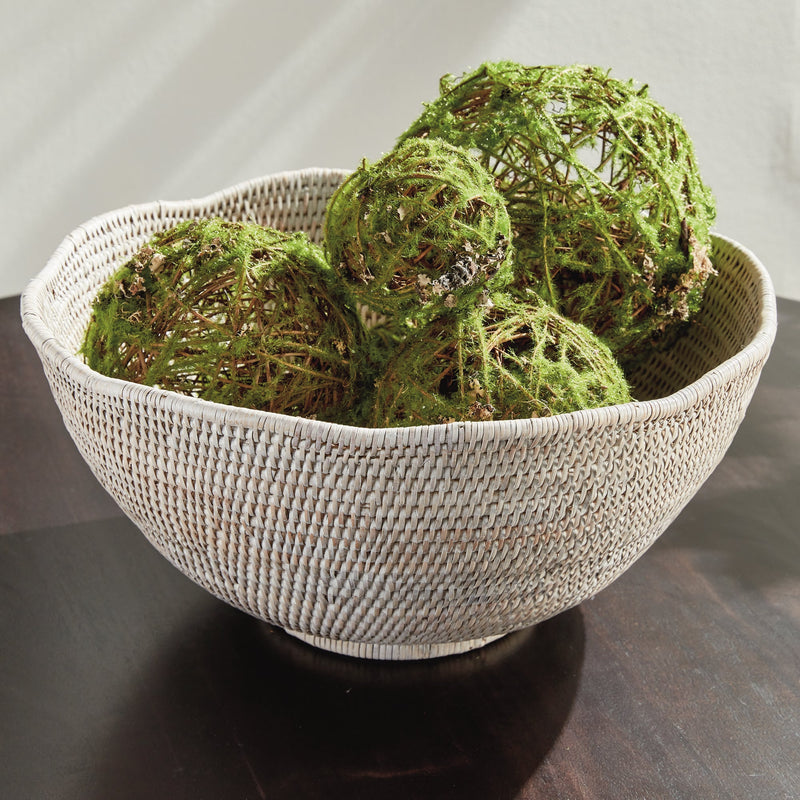 NAPA Home & Garden, BURMA RATTAN SCALLOPED EDGE BOWL