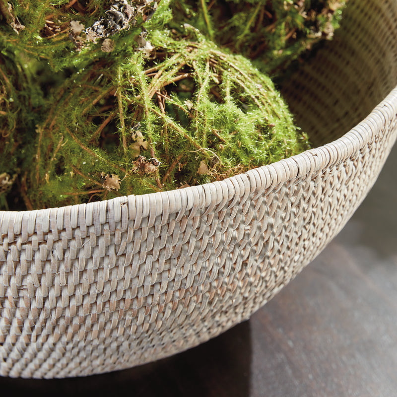 NAPA Home & Garden, BURMA RATTAN SCALLOPED EDGE BOWL LARGE,N5TN08WH