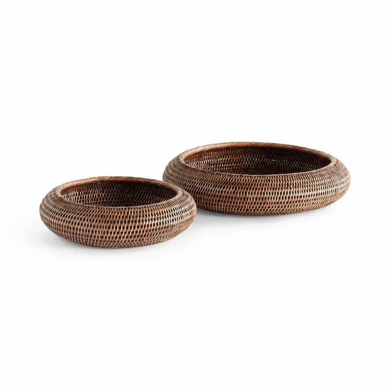 NAPA Home & Garden, BURMA RATTAN SHALLOW DISPLAY BOWLS