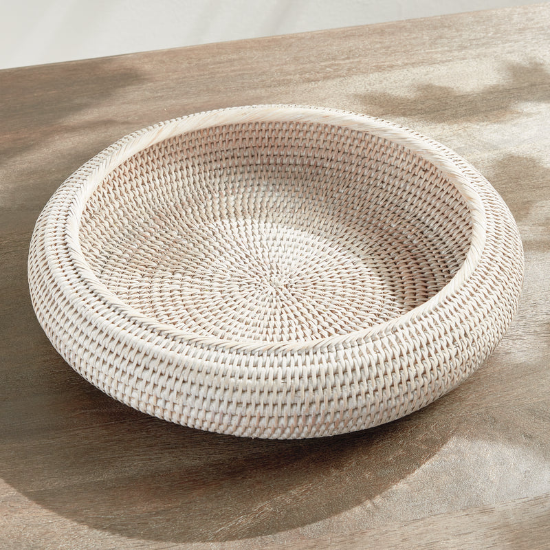 NAPA Home & Garden, BURMA RATTAN SHALLOW DISPLAY BOWLS, SET OF 2,N5TN09WH