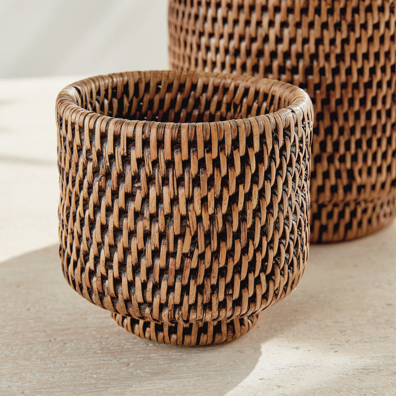 NAPA Home & Garden, BURMA RATTAN CACHEPOTS SMALL, SET OF 2,N5TN14BR