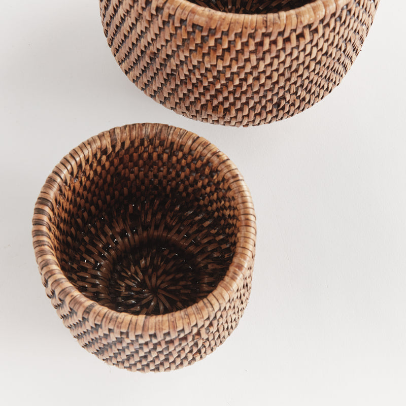 NAPA Home & Garden, BURMA RATTAN CACHEPOTS SMALL, SET OF 2,N5TN14BR