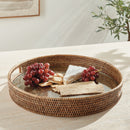 NAPA Home & Garden, BURMA RATTAN ROUND SERVING TRAY