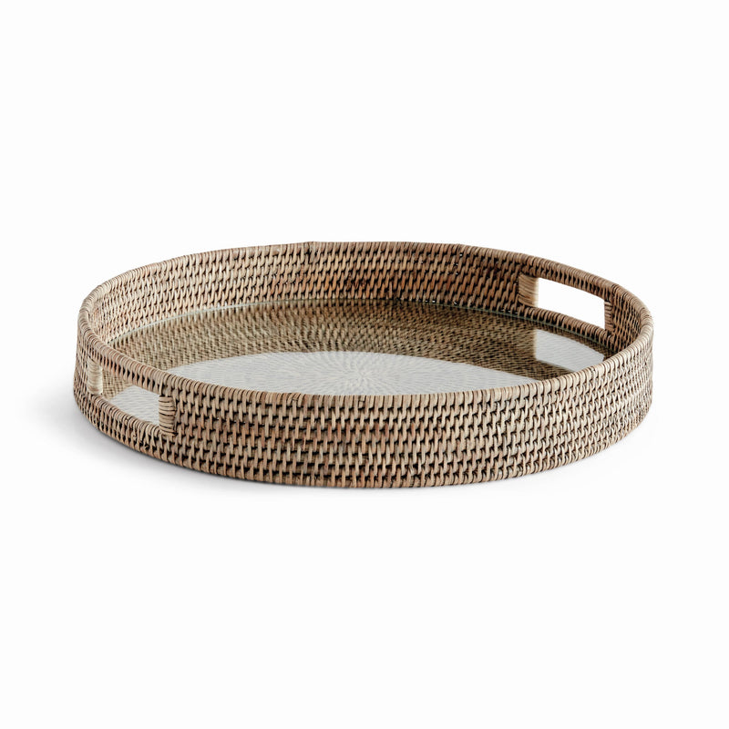NAPA Home & Garden, BURMA RATTAN ROUND SERVING TRAY