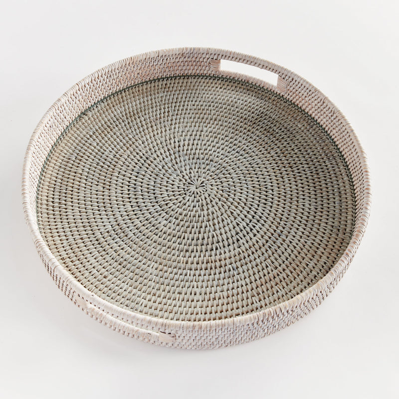 NAPA Home & Garden, BURMA RATTAN ROUND SERVING TRAY