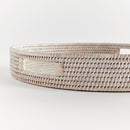 NAPA Home & Garden, BURMA RATTAN ROUND SERVING TRAY LARGE,N5TN16WH