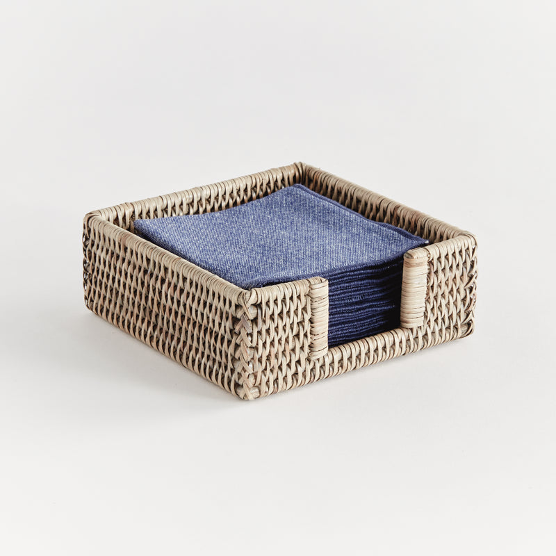 NAPA Home & Garden, BURMA RATTAN SQUARE COCKTAIL NAPKIN HOLDER,N5TN221GY