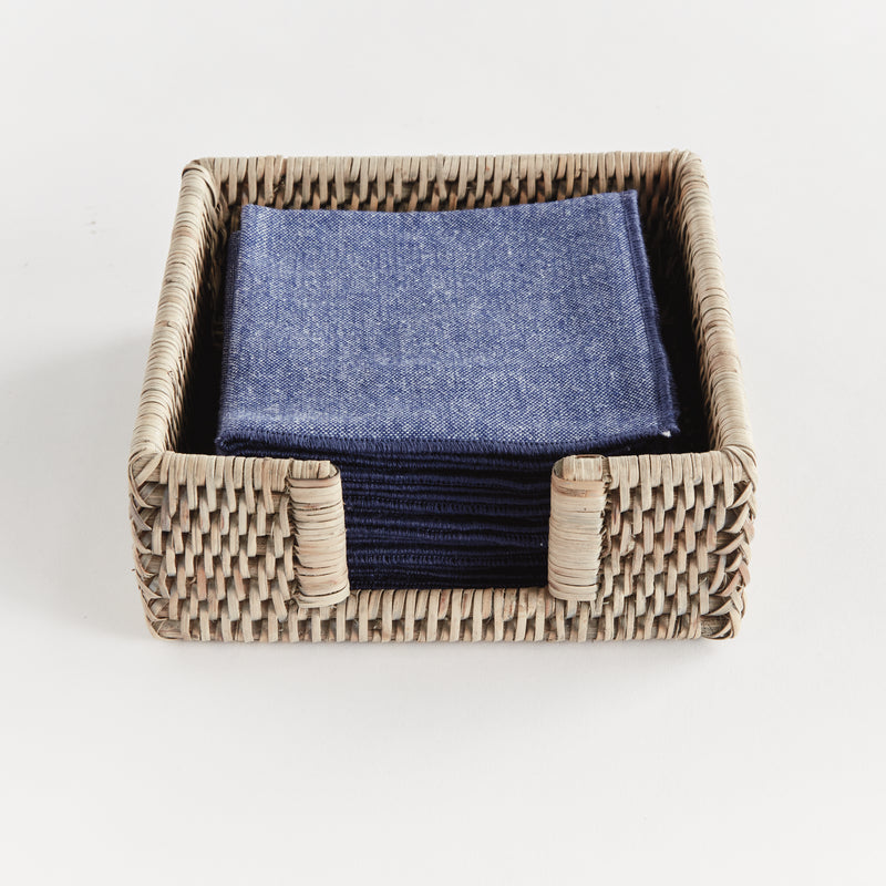 NAPA Home & Garden, BURMA RATTAN SQUARE COCKTAIL NAPKIN HOLDER,N5TN221GY