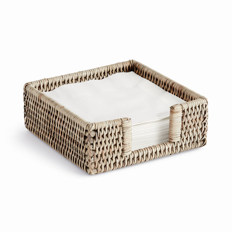 NAPA Home & Garden, BURMA RATTAN SQUARE COCKTAIL NAPKIN HOLDER,N5TN221GY