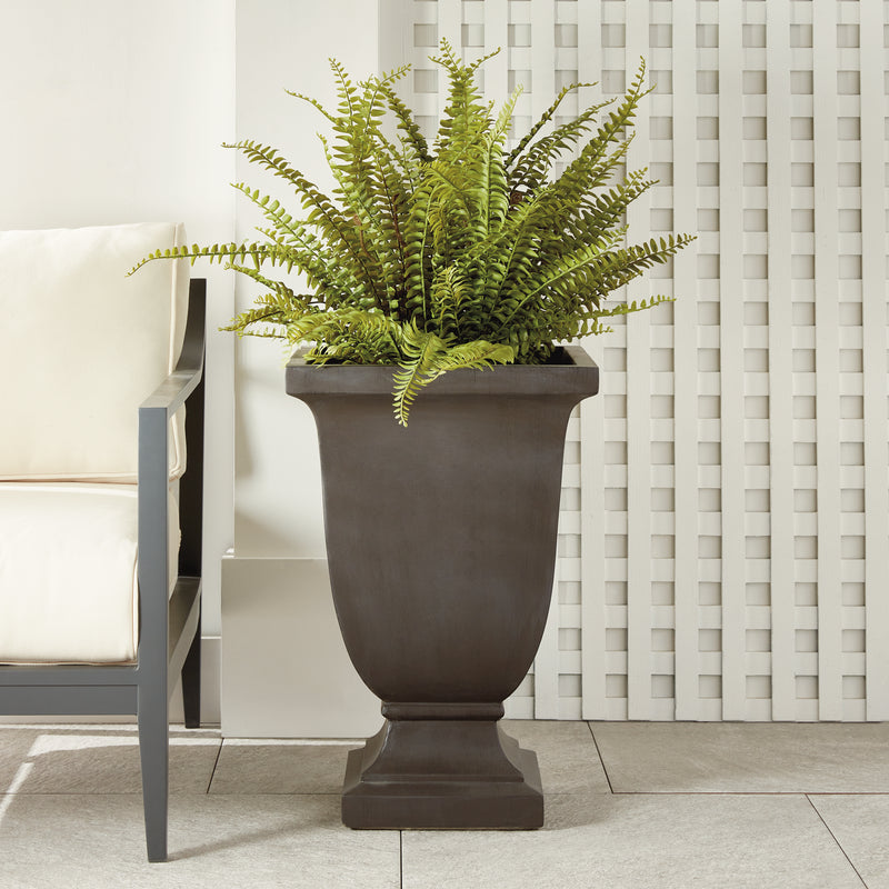 NAPA Home & Garden, FIBRECLAY BECKETT SQ FOOTED PLANTER LARGE,N5UN06BK