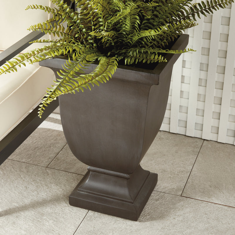 NAPA Home & Garden, FIBRECLAY BECKETT SQ FOOTED PLANTER LARGE,N5UN06BK