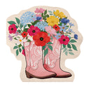 Petal & Plow Napkin Paper Floral Western Boots Shaped Cocktail Napkin, 20 Count
