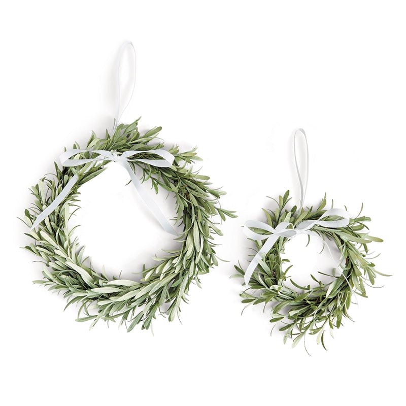 Napa Floral Collection-Lavender Leaf Wreaths , Set of 2