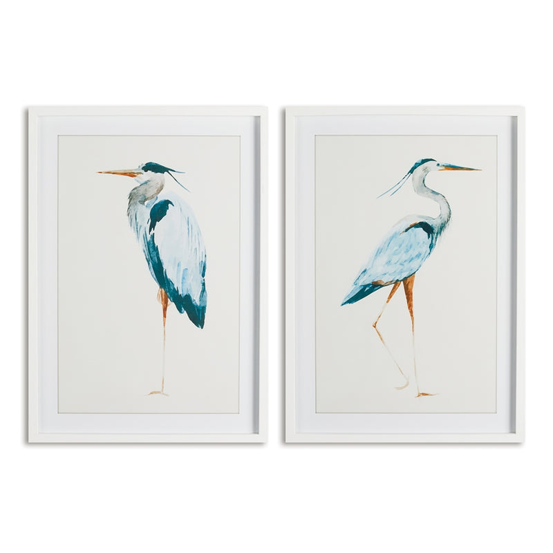 Napa Home Garden, BLUE HERON PRINTS ,SET OF 2,nh223