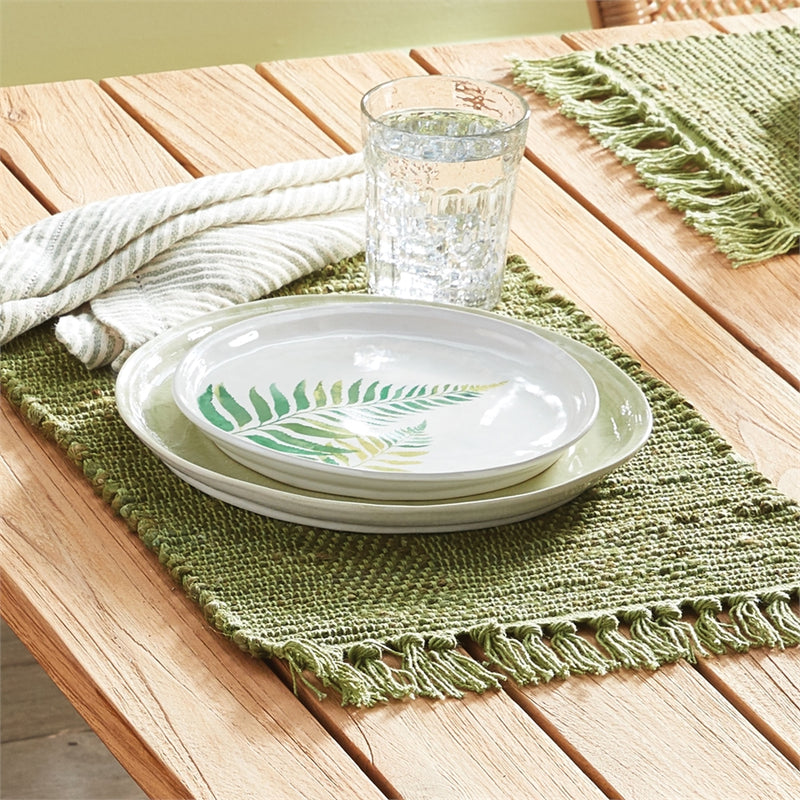 Napa Home Garden, RAE WOVEN FRINGE PLACEMAT,njm245gr