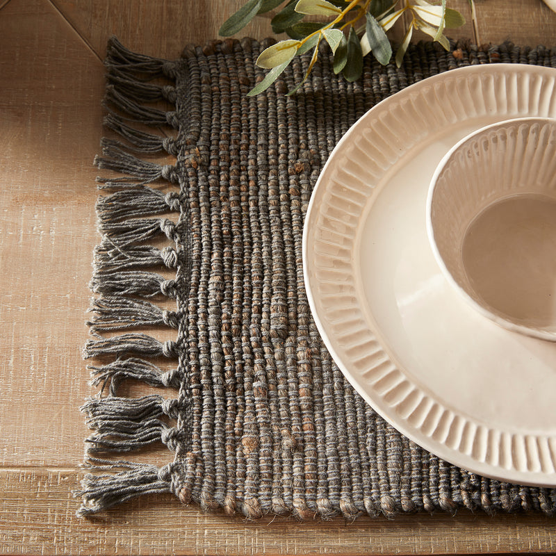 NAPA Home & Garden, RAE WOVEN FRINGE PLACEMAT,NJM245GY