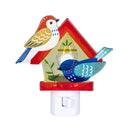 What She Shed Nightlight Glass Shaped Birdhouse with Birds, 5.25"H