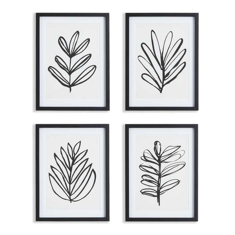 NAPA Home & Garden, SKETCHED LEAF PRINTS, SET OF 4,NNH545