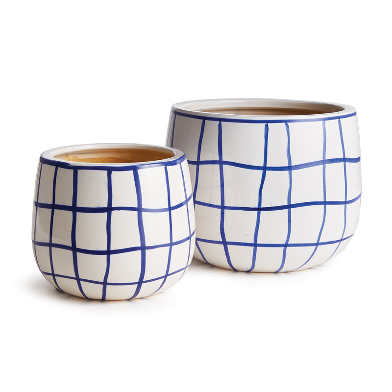 NAPA Home & Garden, MILO HAND-PAINTED POTS, SET OF 2,NSR263BL