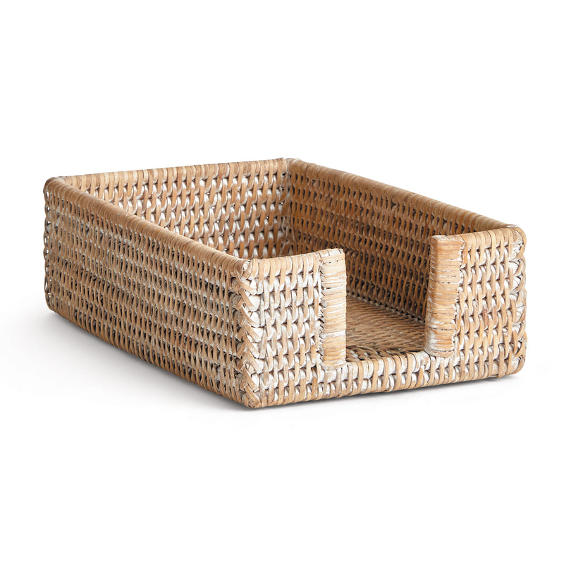 NAPA Home & Garden, BURMA RATTAN RECTANGULAR GUEST NAPKIN HOLDER,NTN222WH