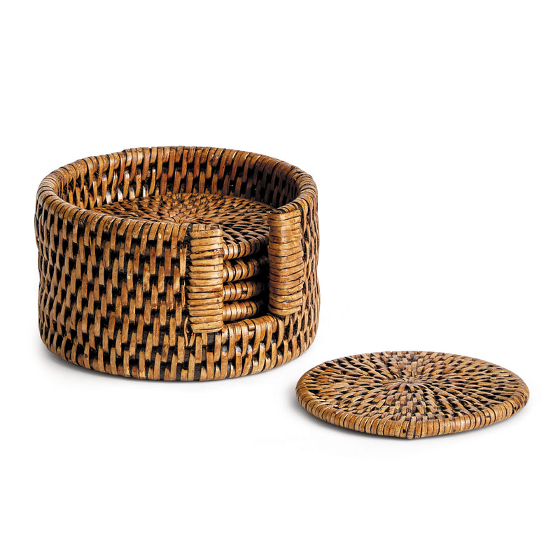 NAPA Home & Garden, BURMA RATTAN COASTERS, SET OF 6,NTN247BR