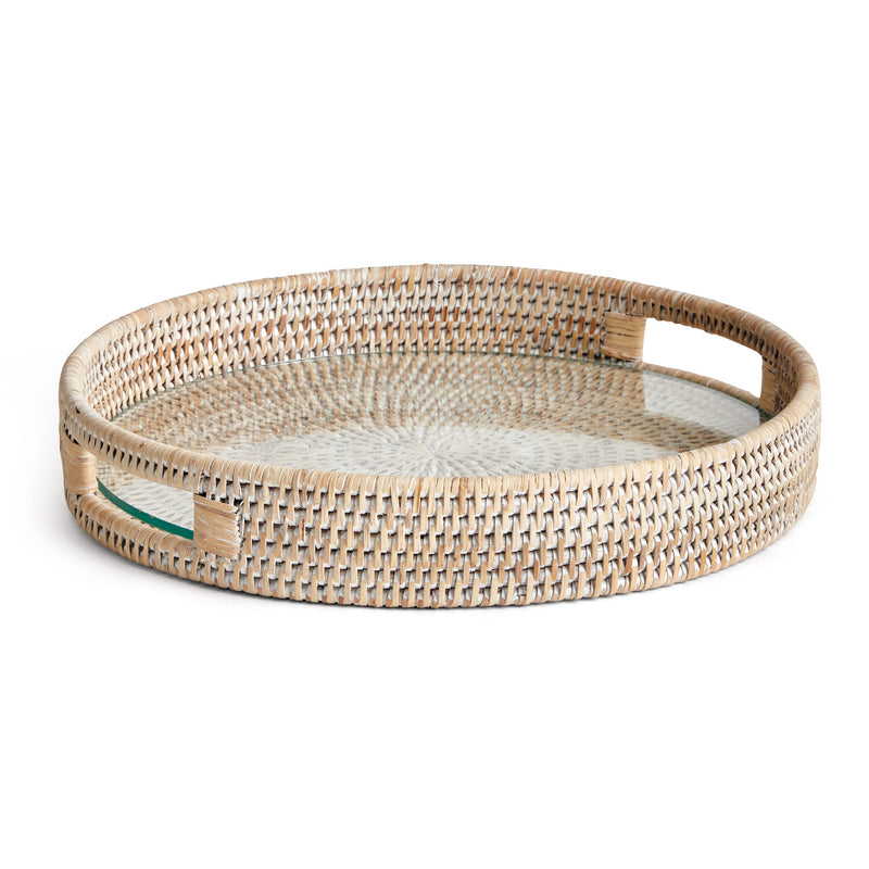 NAPA Home & Garden, BURMA RATTAN ROUND SERVING TRAY
