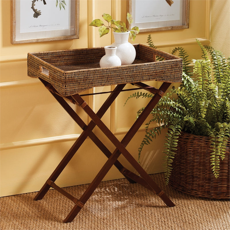 Napa Home Garden, BURMA RATTAN BUTLER TRAY TABLE,ntn253br