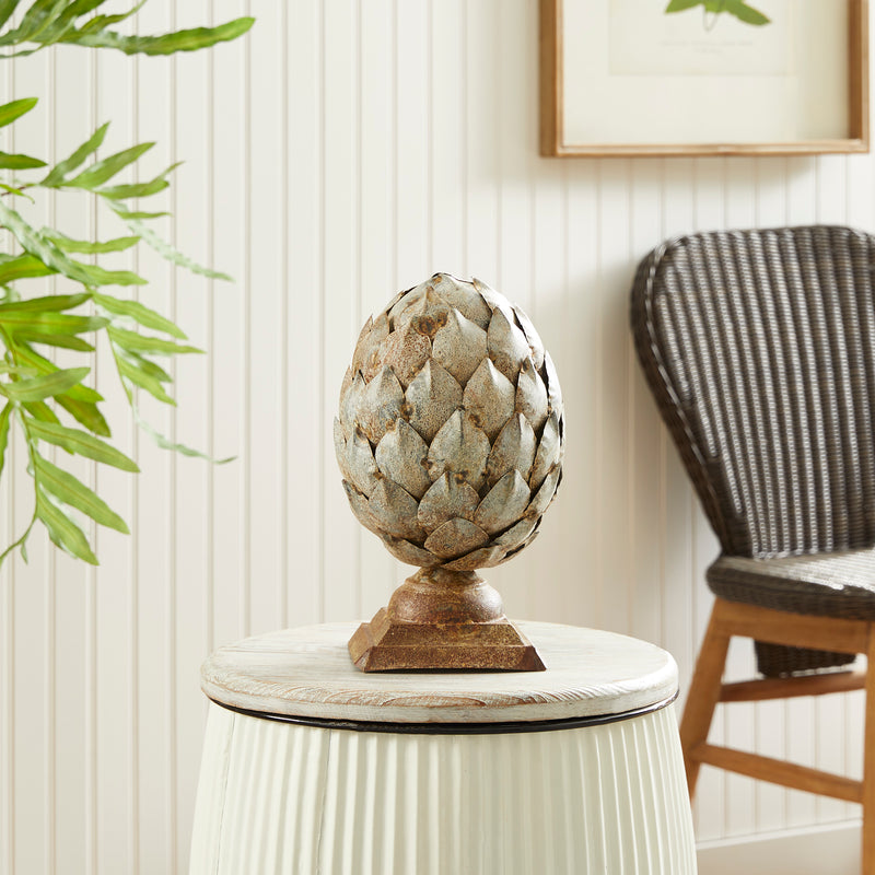 NAPA Home & Garden, WEATHERED METAL ARTICHOKE FINIAL SMALL,NVY411