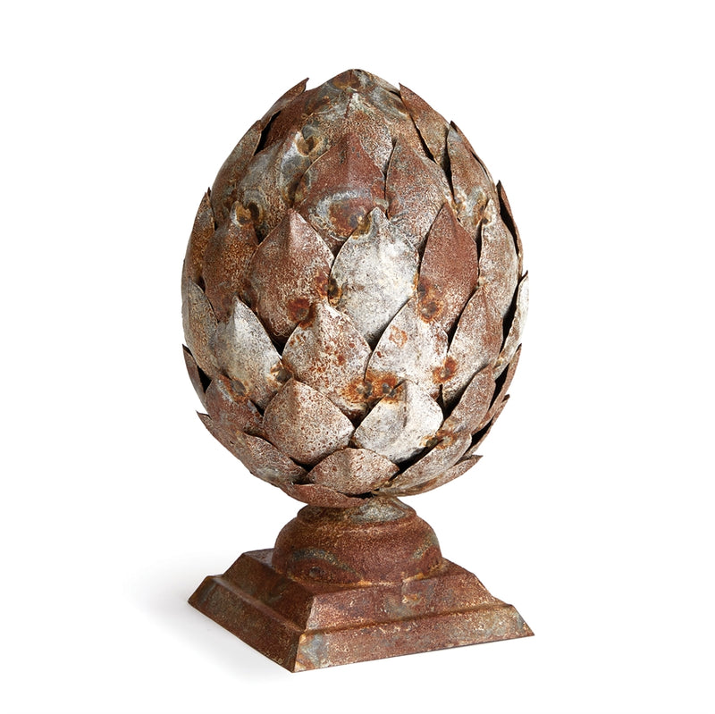 Napa Home Garden, WEATHERED METAL ARTICHOKE FINIAL SMALL,nvy411