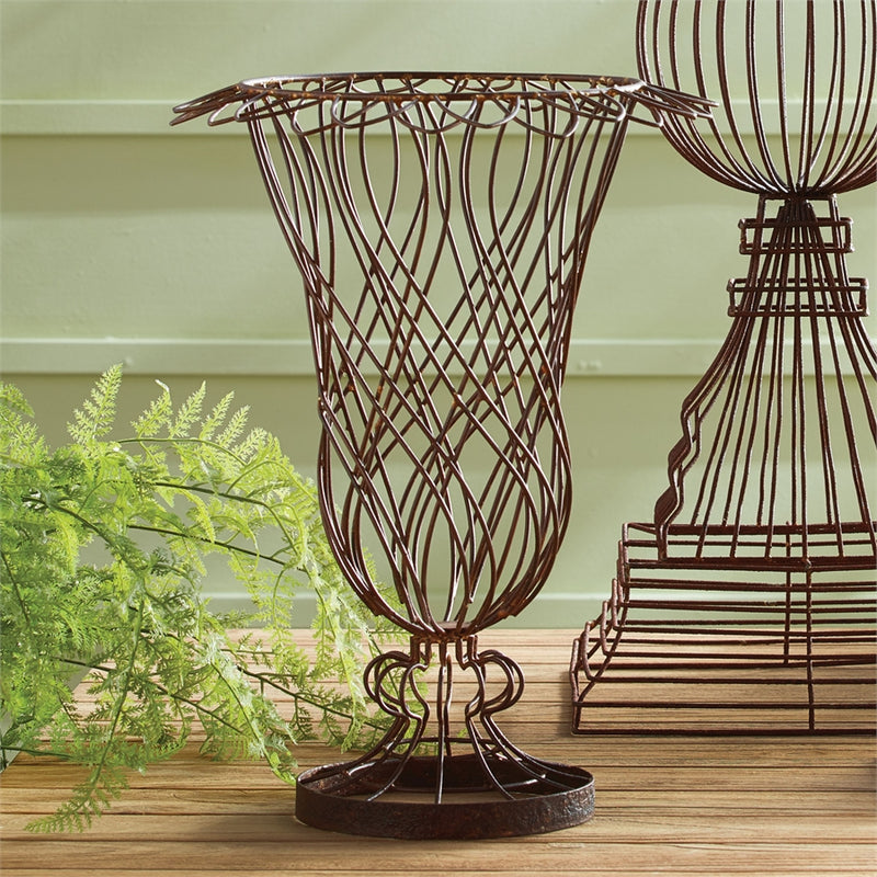 Napa Home Garden, WEATHERED METAL WIRE VASE,nvy413