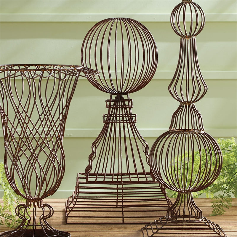 Napa Home Garden, WEATHERED METAL WIRE ORB GRDN STRUCTURE,nvy415