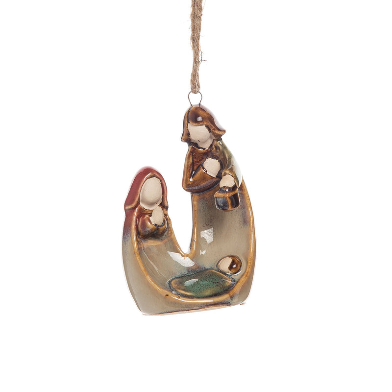 Art Glazed Nativity Ornament