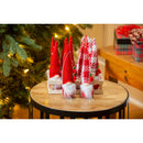 Fabric Holiday Gnome Ornament, 2 Asst, 6 of each, 12 Piece Total in Wooden Tray