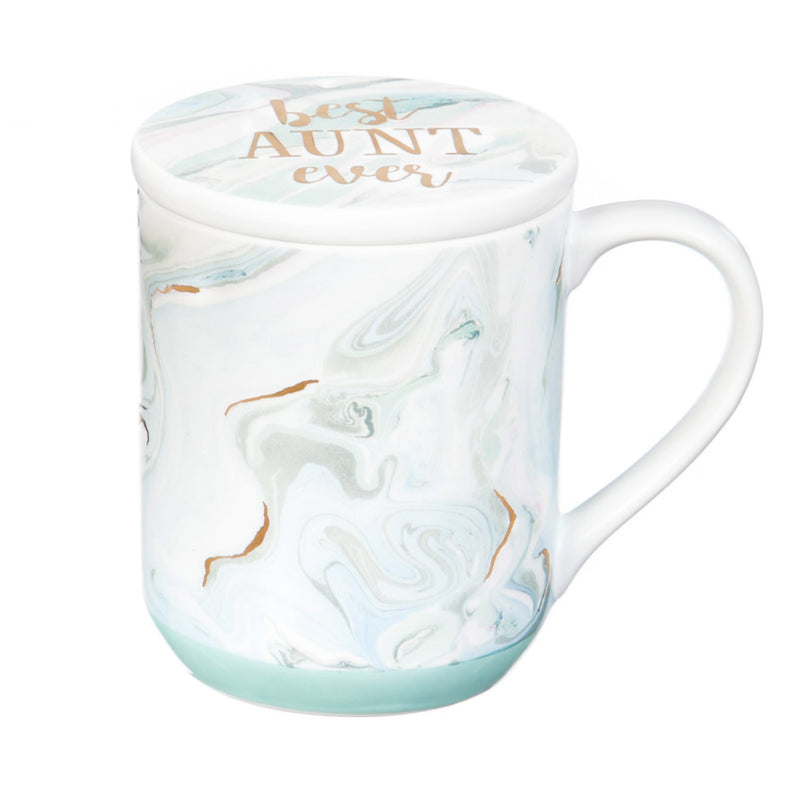 Ceramic Cup w/ Ornament/Coaster Gift Set, 10 oz., Aunt,p2712004